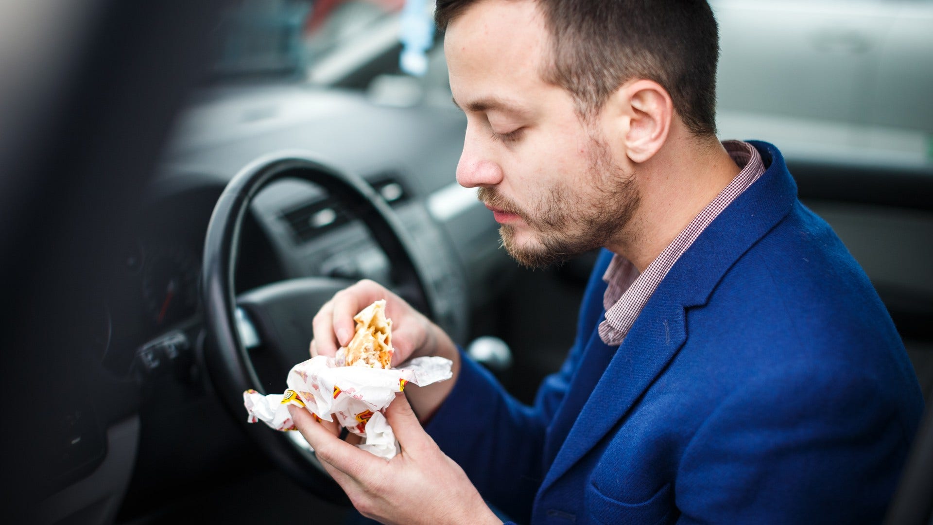 man who eats almost every meal in his car and is comfortable being alone