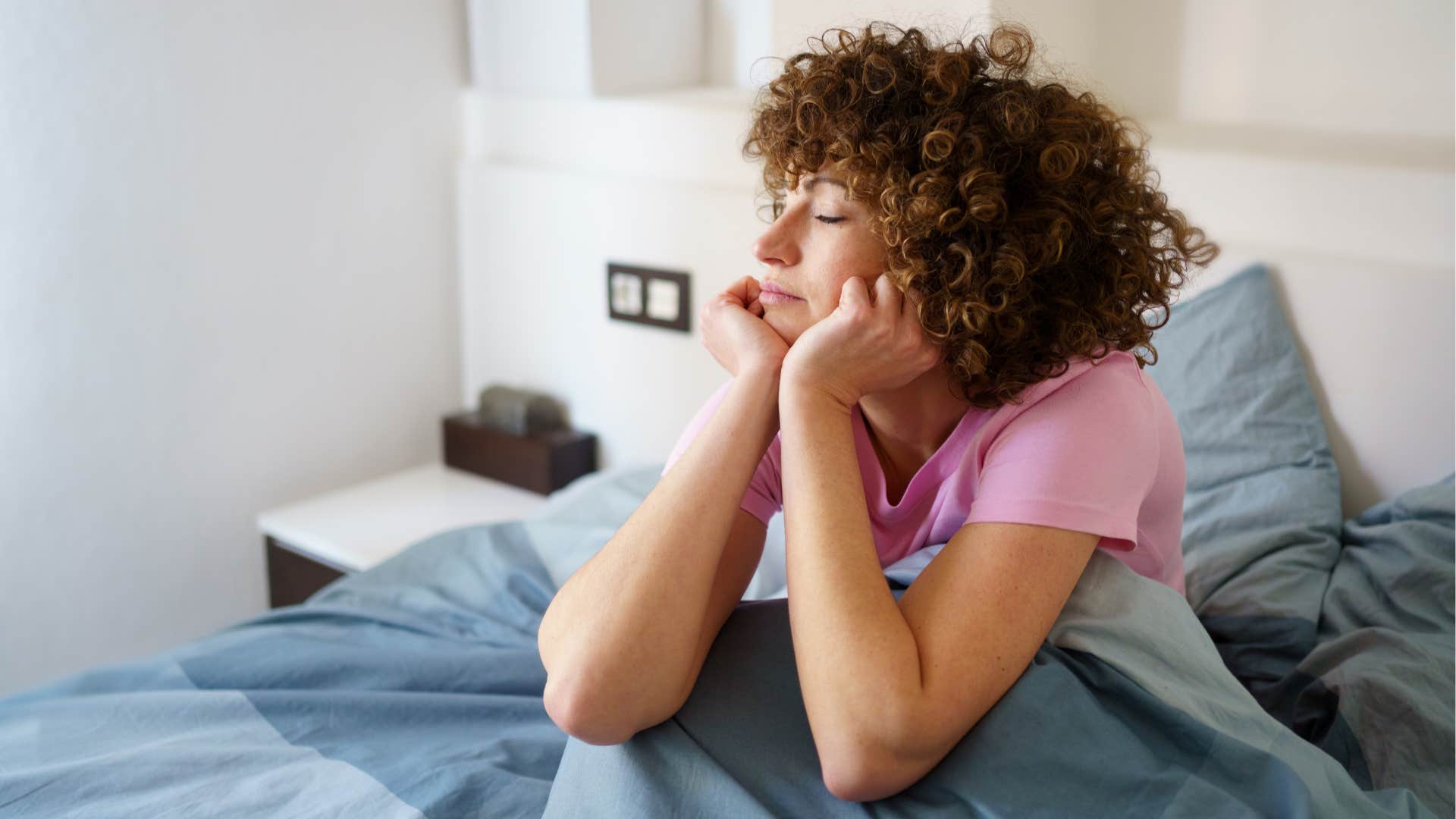 Well rested person wakes up