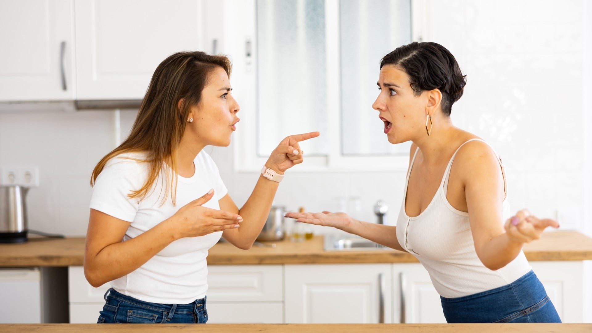 woman who one-up's other woman's stories because she struggles with insecurity