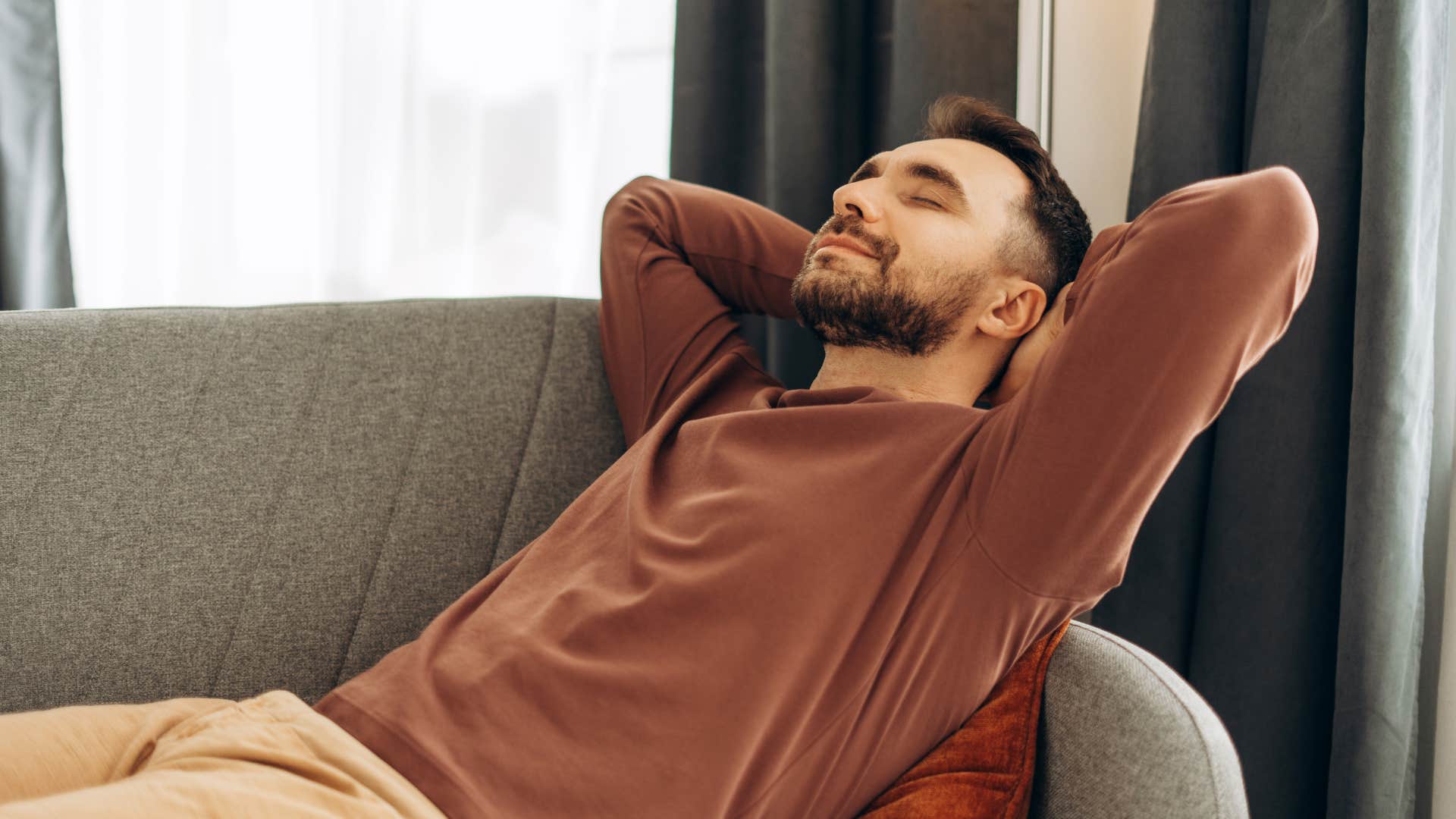 man who sleeps better with socks on because he isn't worried about judgment