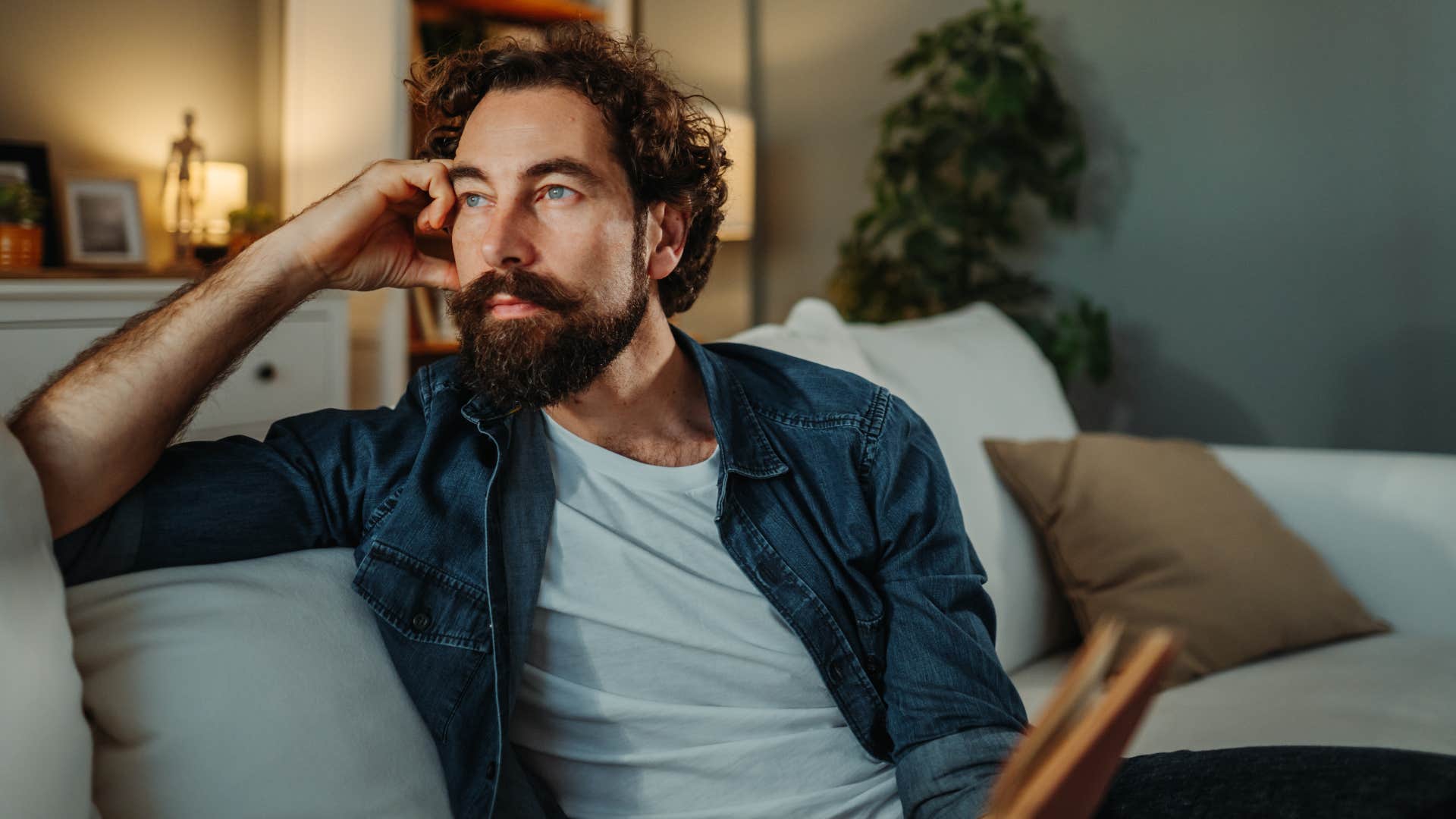 man who has a strong inner voice staying up late to get time alone with no responsibility