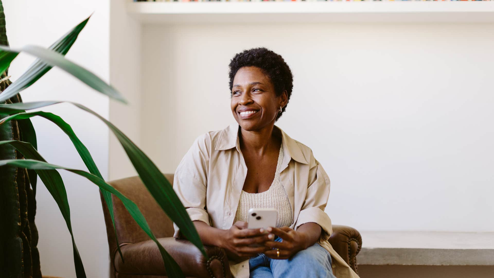 woman at home thinking about her favorite weird habit