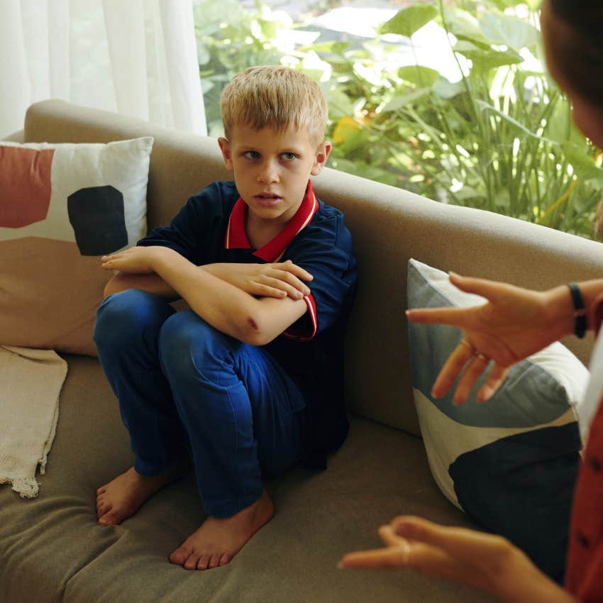 Little boy who knows that conflicts should be managed face-to-face