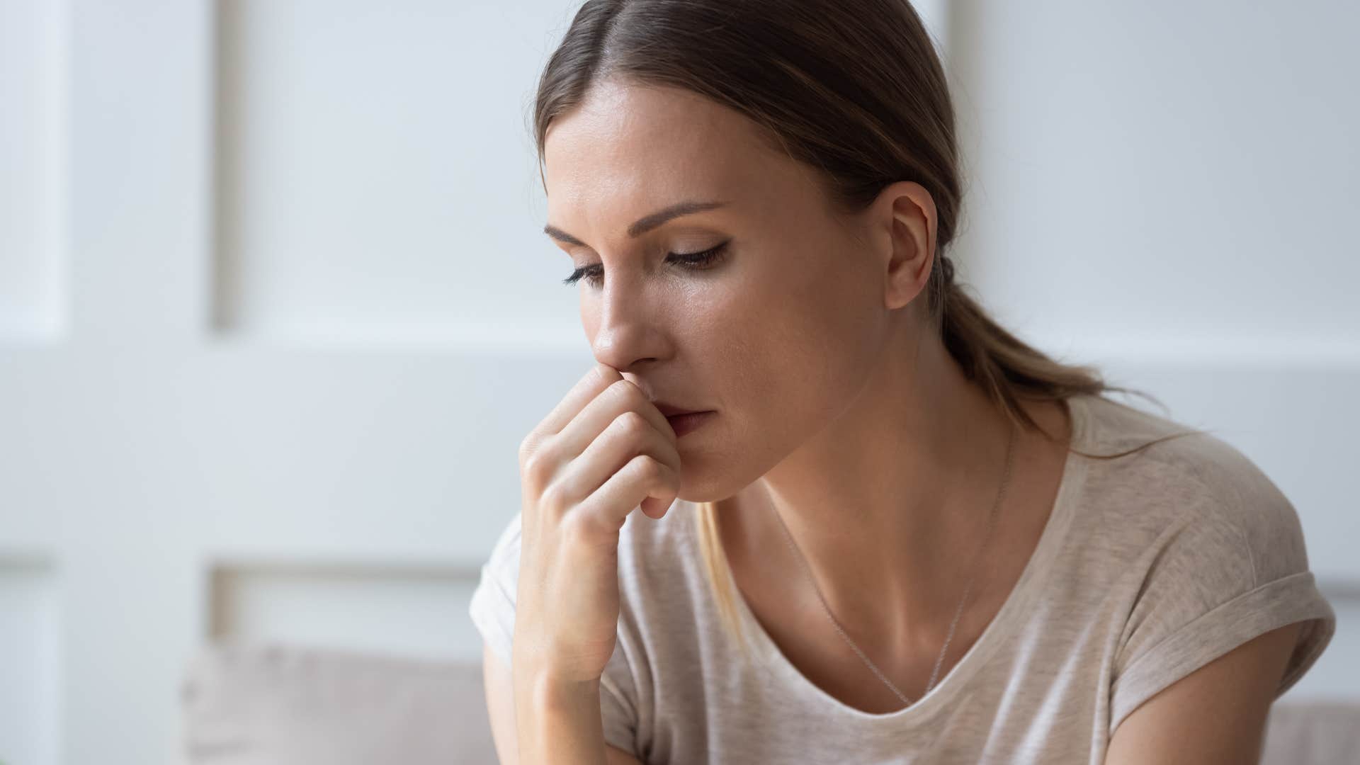 naturally intuitive woman wearing her emotions on her face