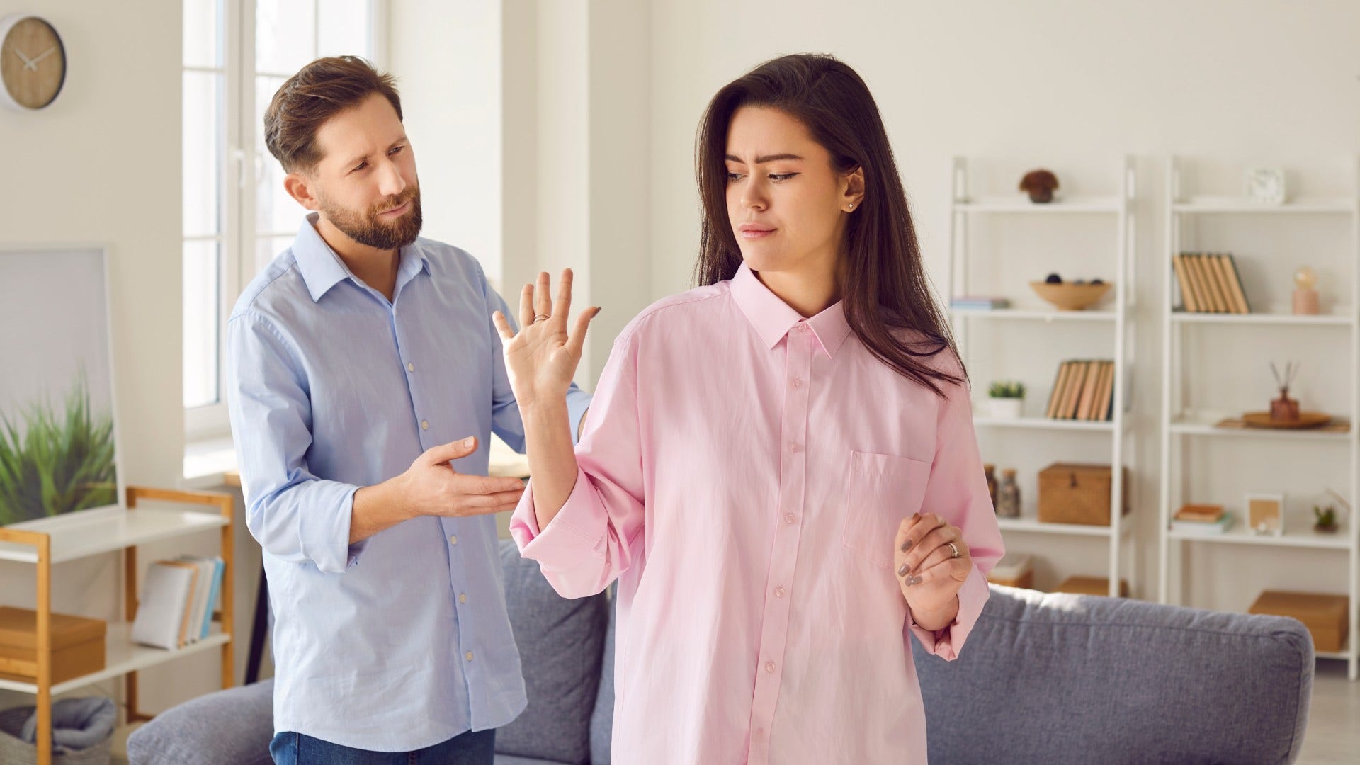 man who is an emotional manipulator saying she doesn't like you