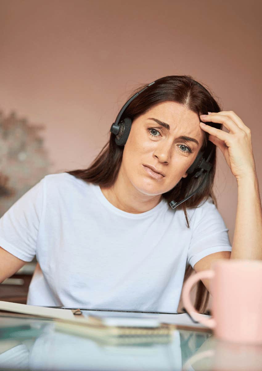 professional woman showing her frustration