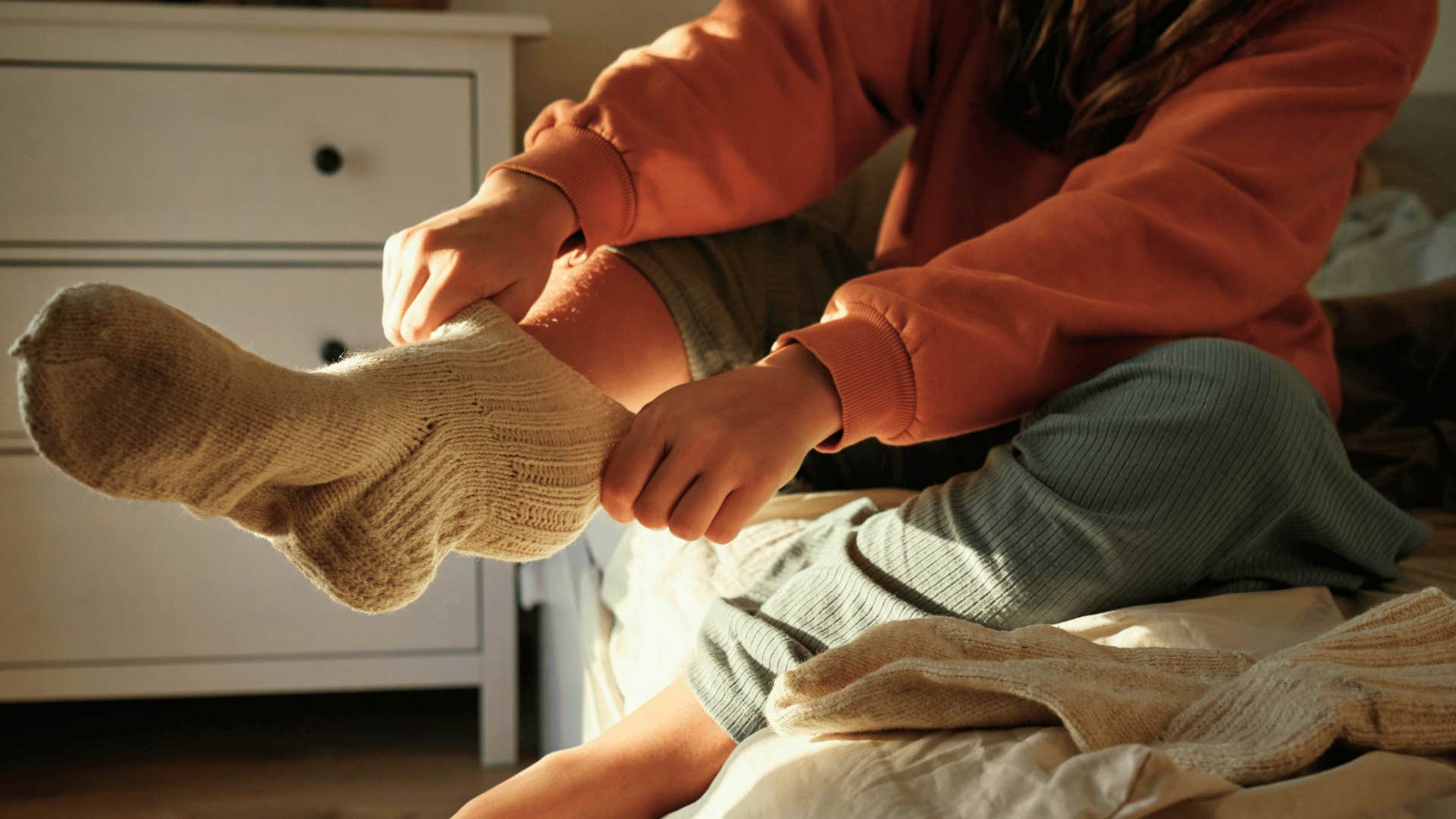 putting on new clothes to feel less overwhelmed