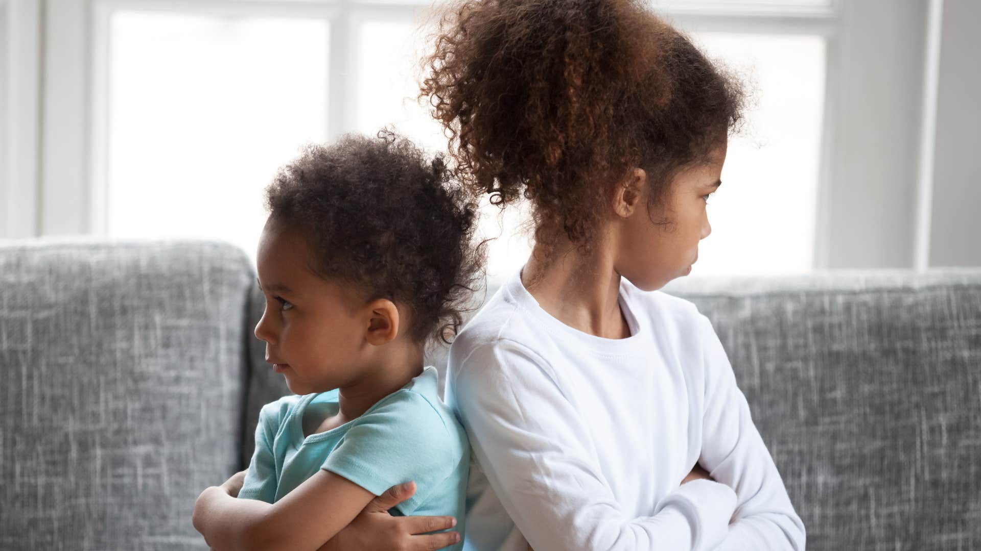 Defiant daughter turns back on sibling showing strong life skill