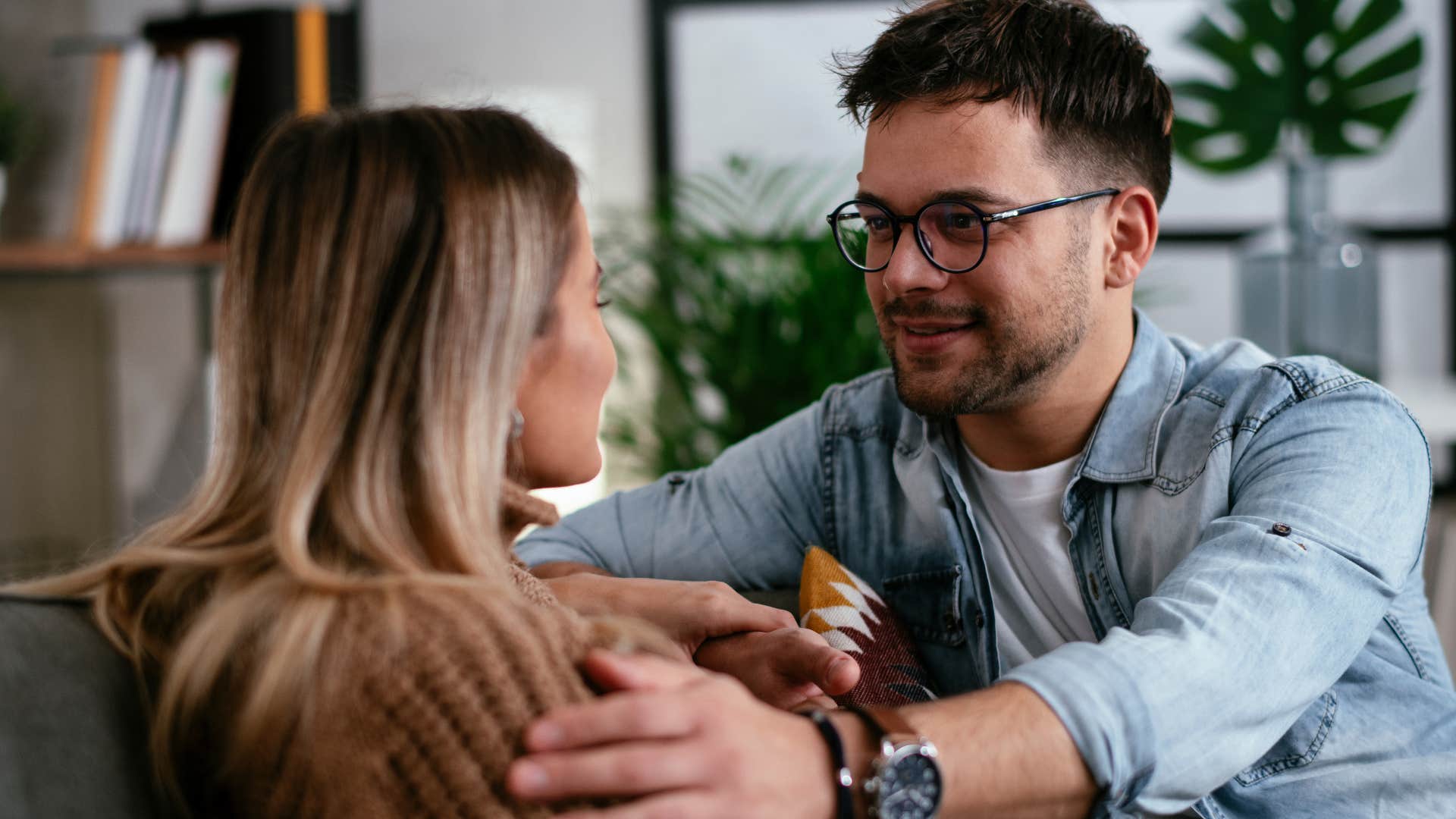 husband who initiates physical affection with his wife