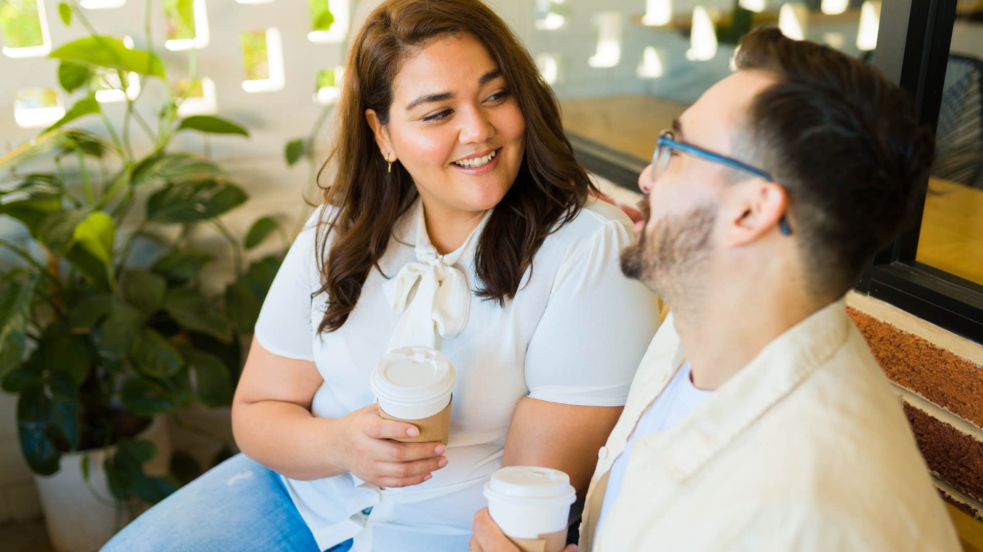 man who values and asks for his wife's opinion in conversation