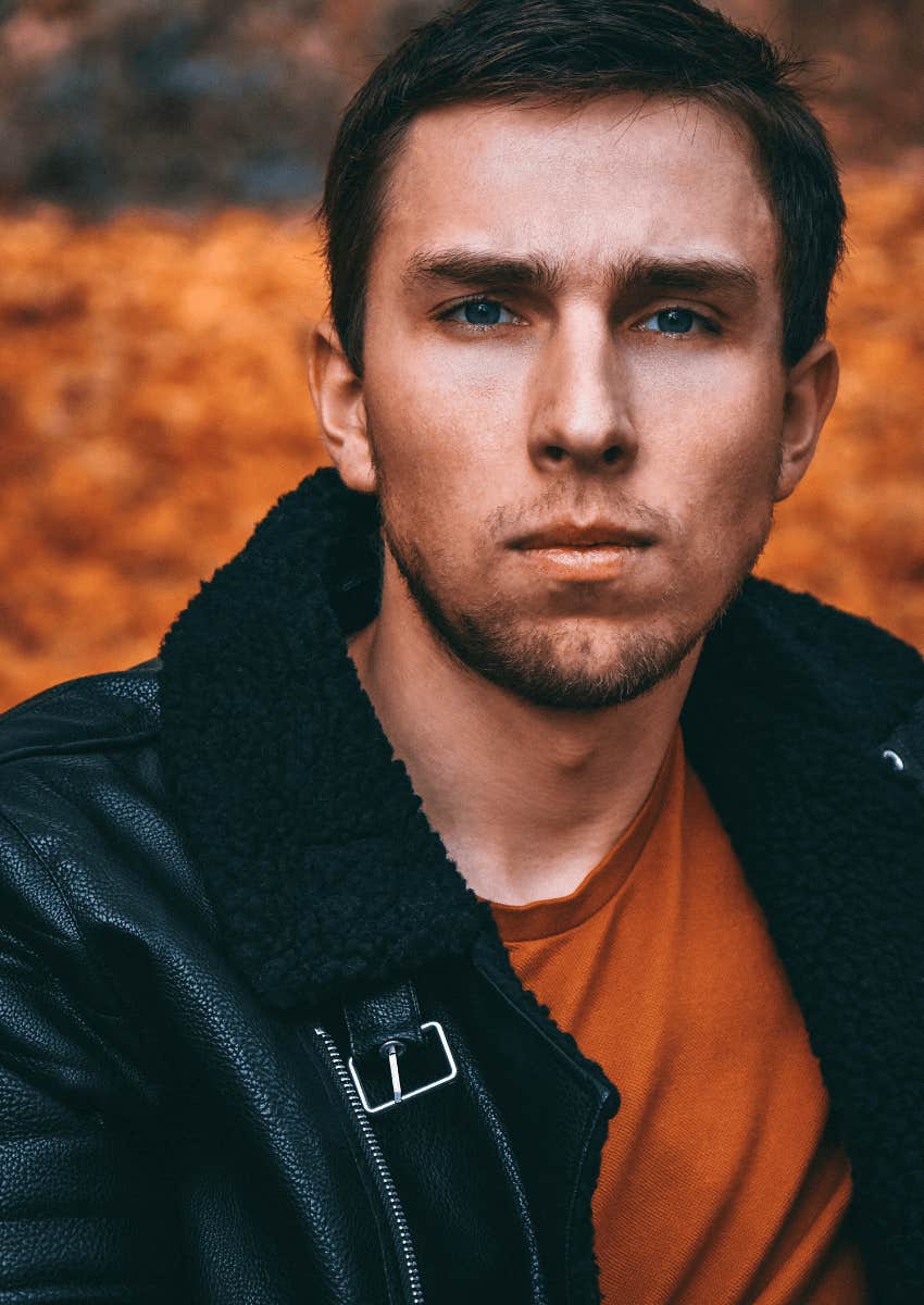 serious man talking less because he's scared of being vulnerable