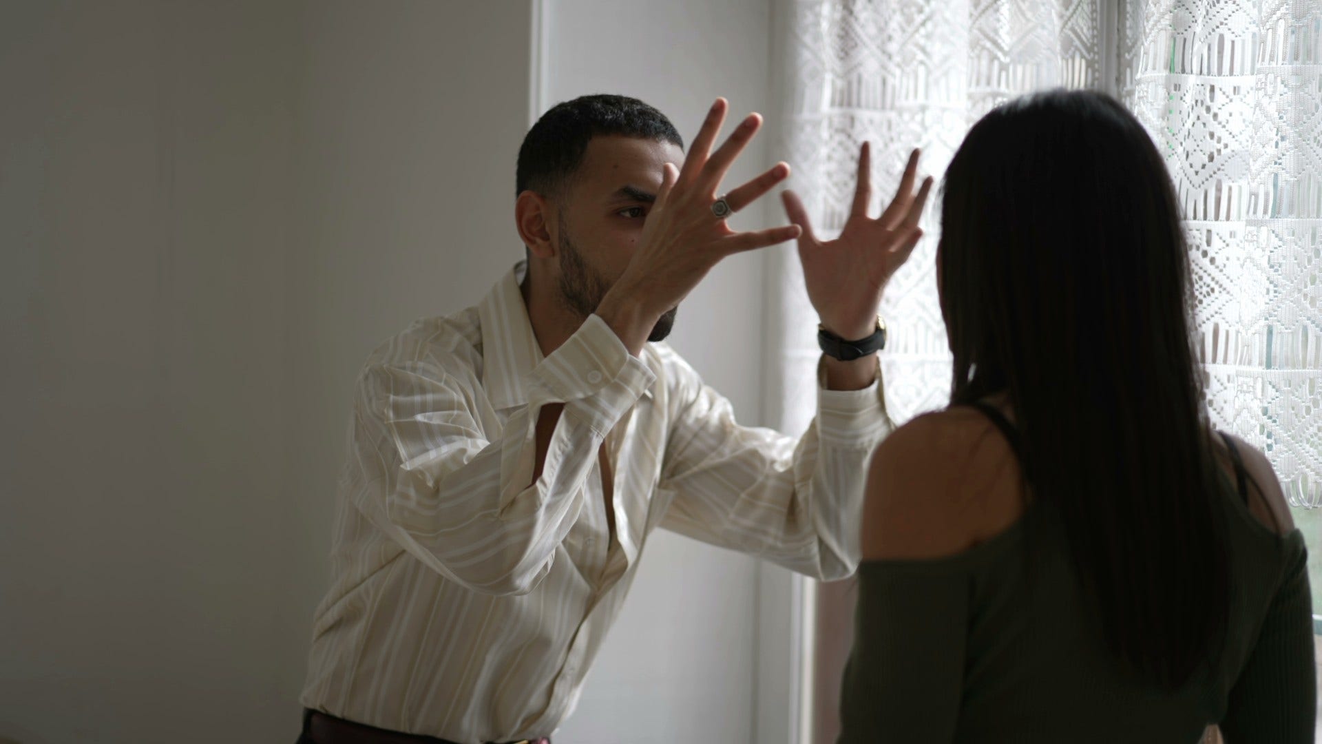 man who is not a great option getting aggressive