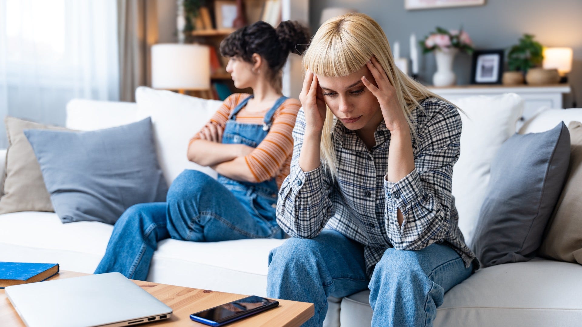 woman who is testing other woman as she creates minor inconveniences