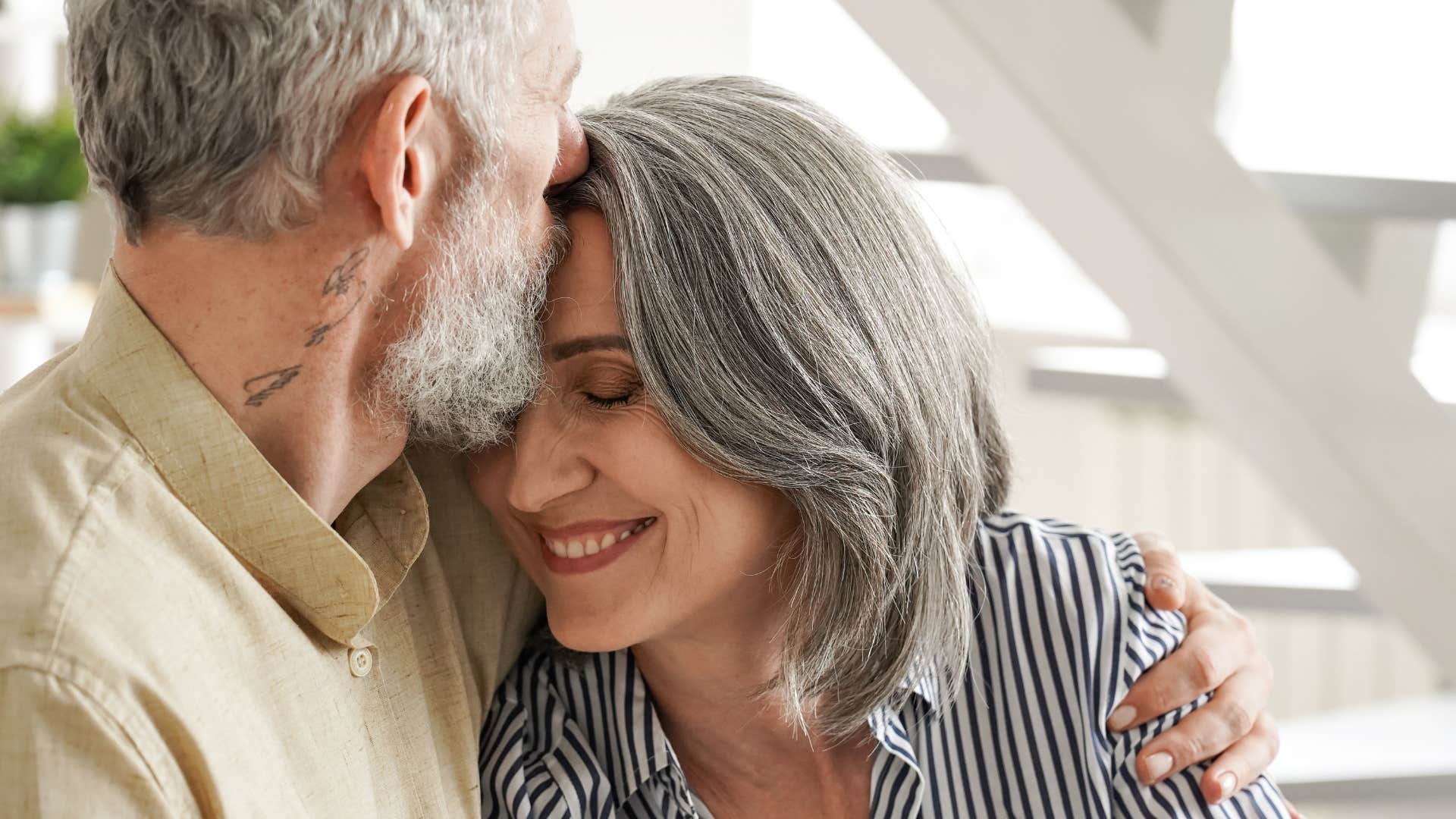 woman seeking emotional safety with man