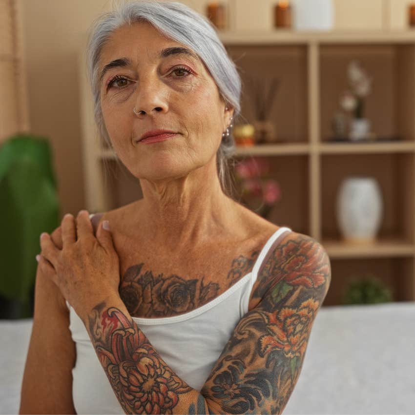 woman with multiple tattoos has higher self esteem
