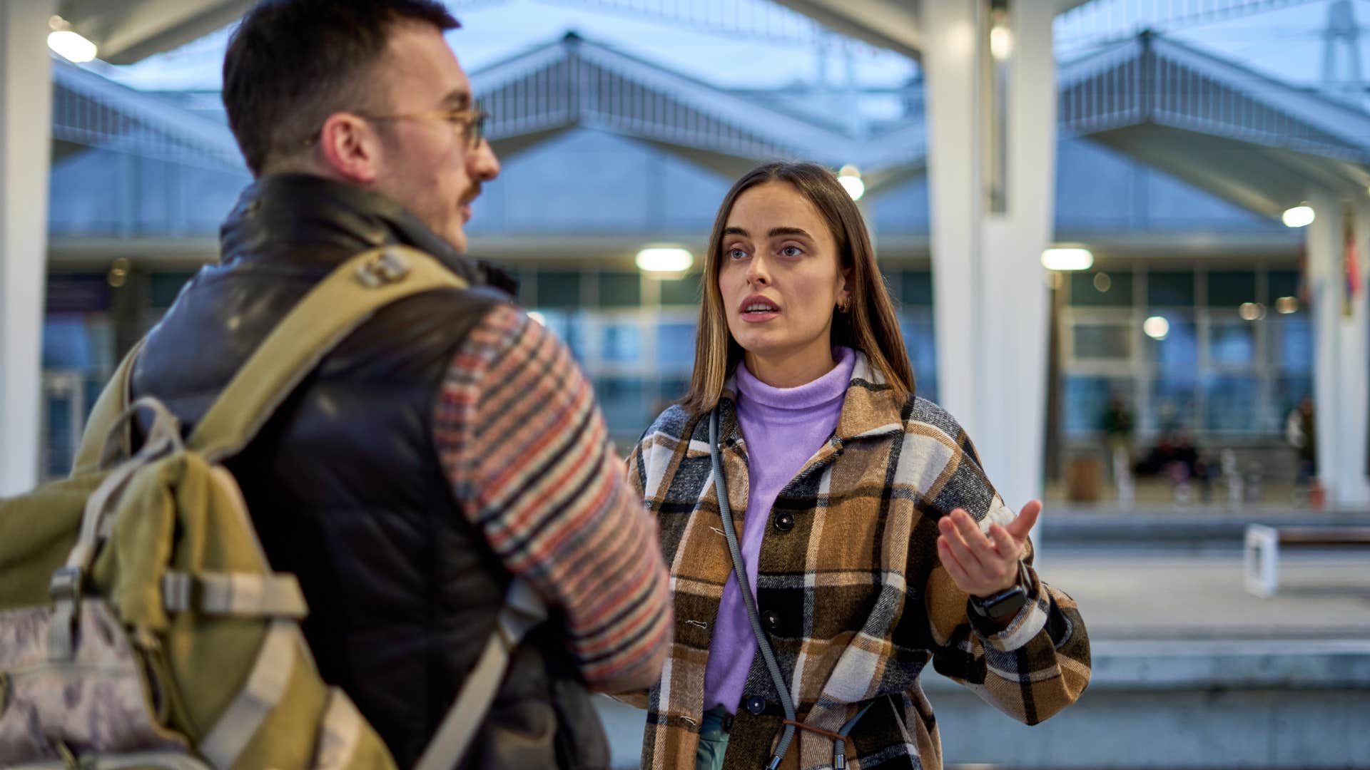woman talking to husband wanting small acts of love