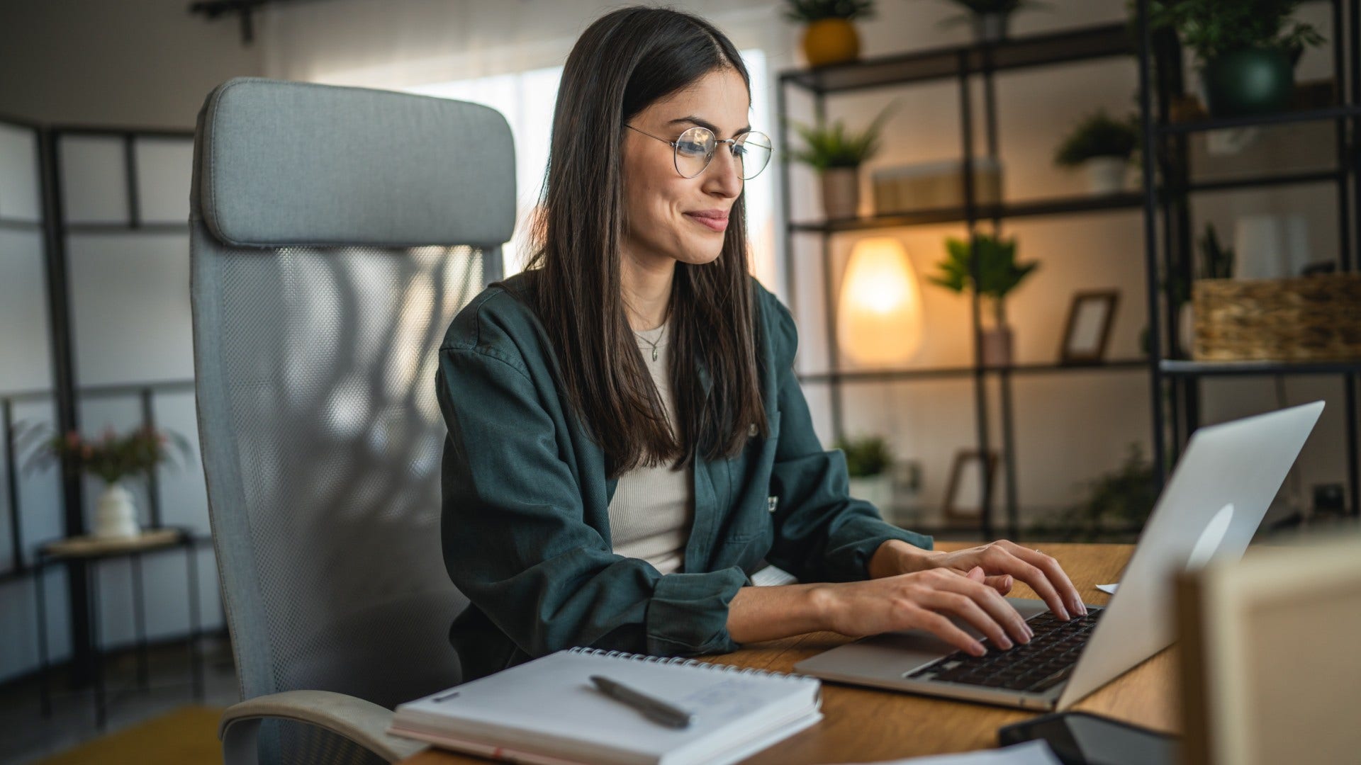 woman who has allowed herself to become emotionally detached focusing on work