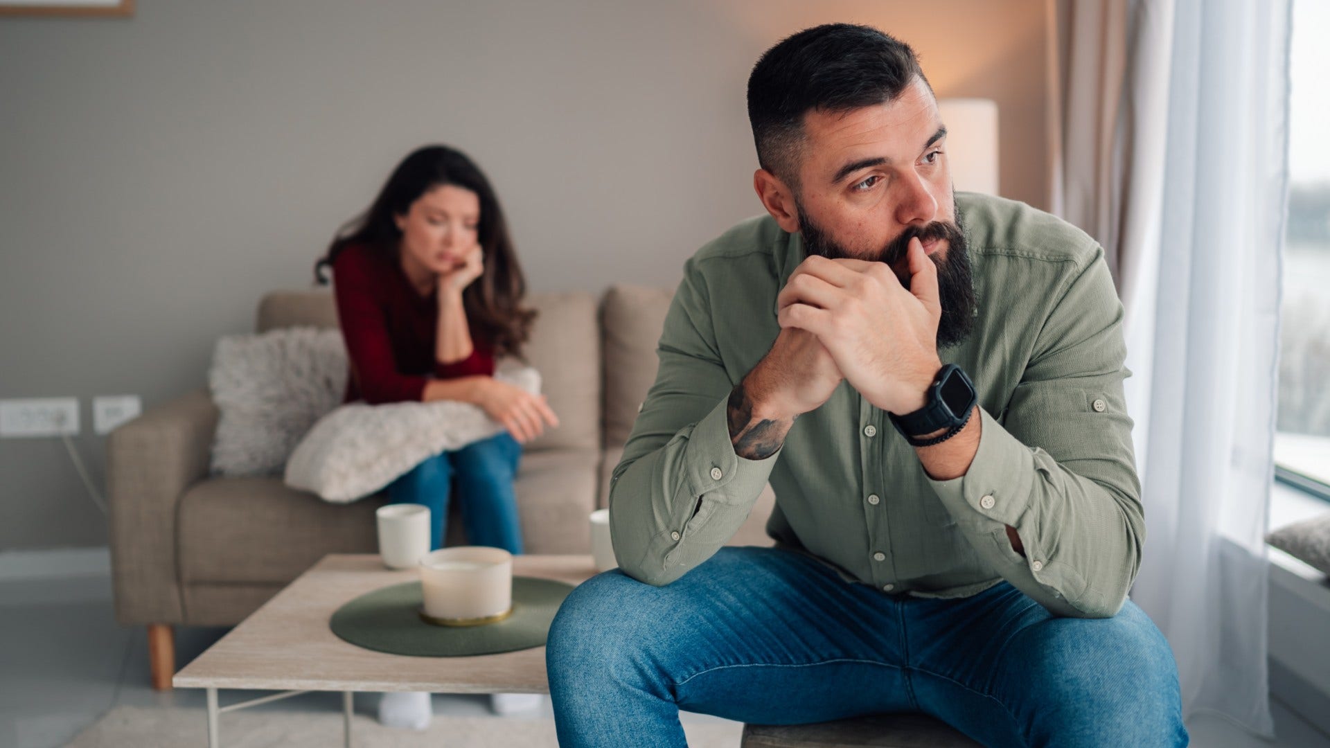 man who allows himself to become detached as woman he's detaching from no longer excites him