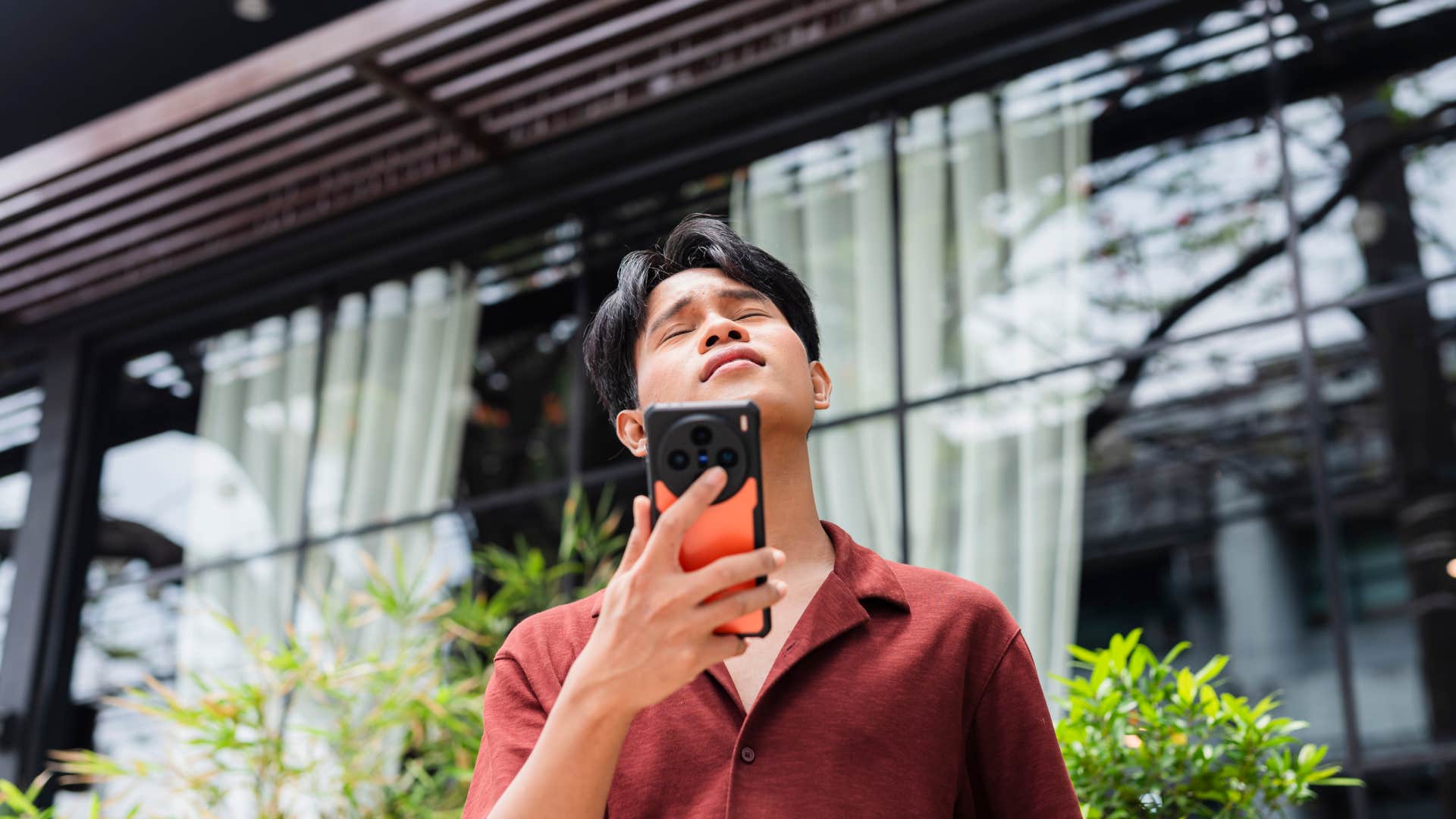 a person getting an unexpected video or phone call makes a highly introverted person fly into a rage