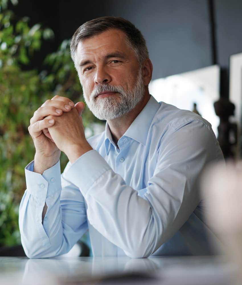 Serious man doesn't believe in feminism showing lack of respect