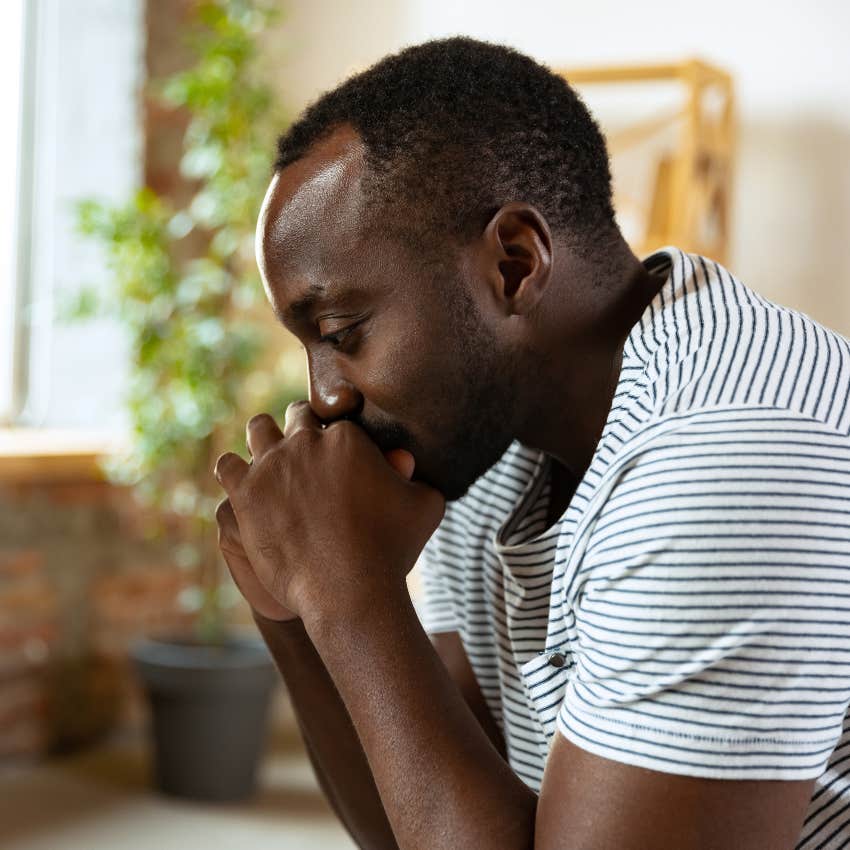 man deprived of love who doesn't know how to receive kindness