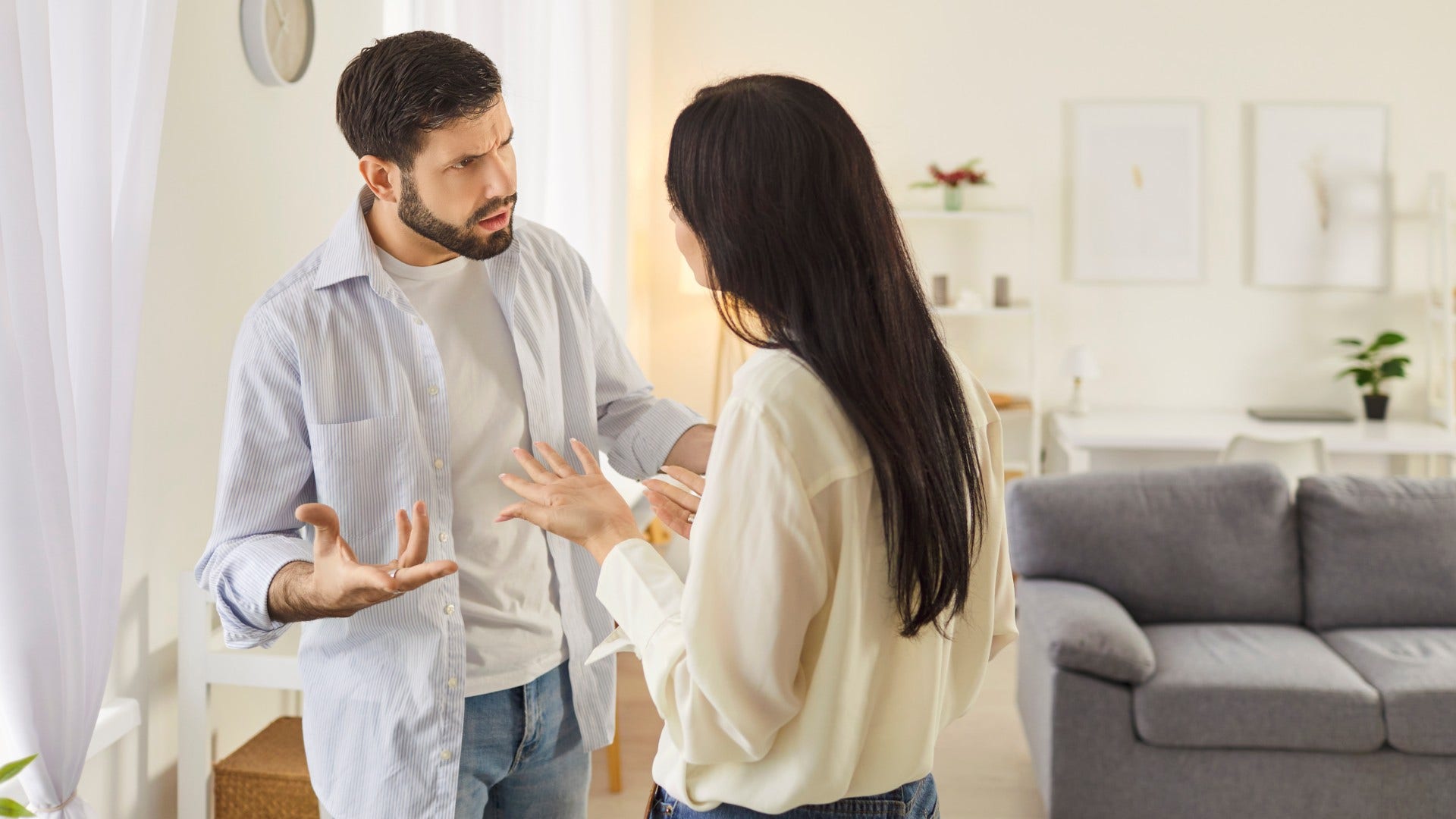 woman who doesn't respect man saying no one else would deal with this