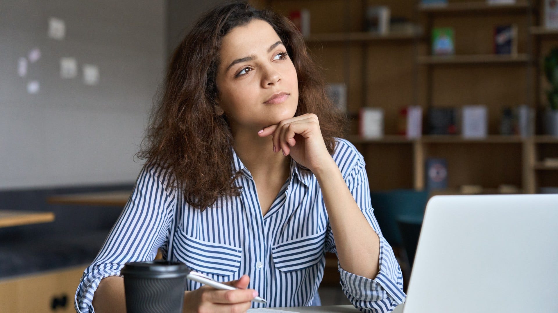 woman who thinks too deeply with strong pattern recognition