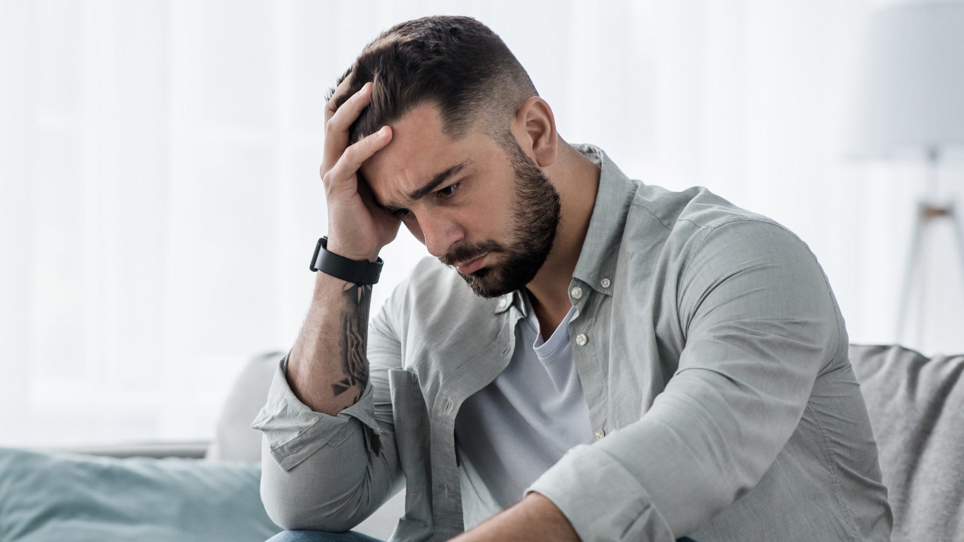 man who thinks too deeply struggling with mental illness