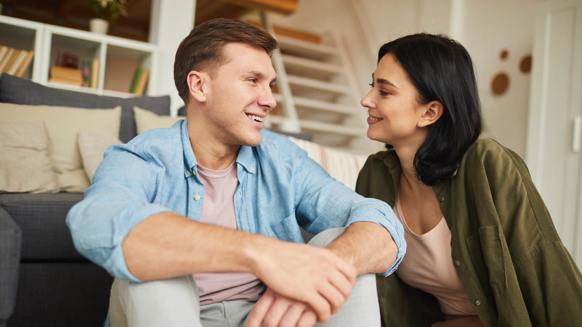 couple talking man telling wife i want to grow with you