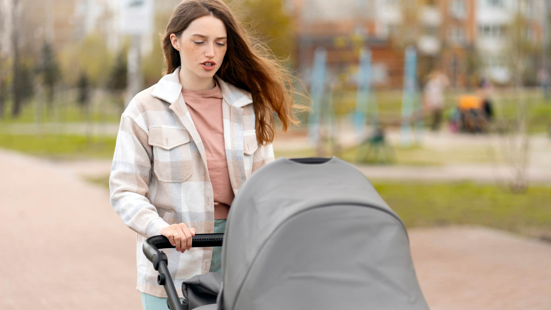 Young parent wishing it were the 1980s when parents had it easier