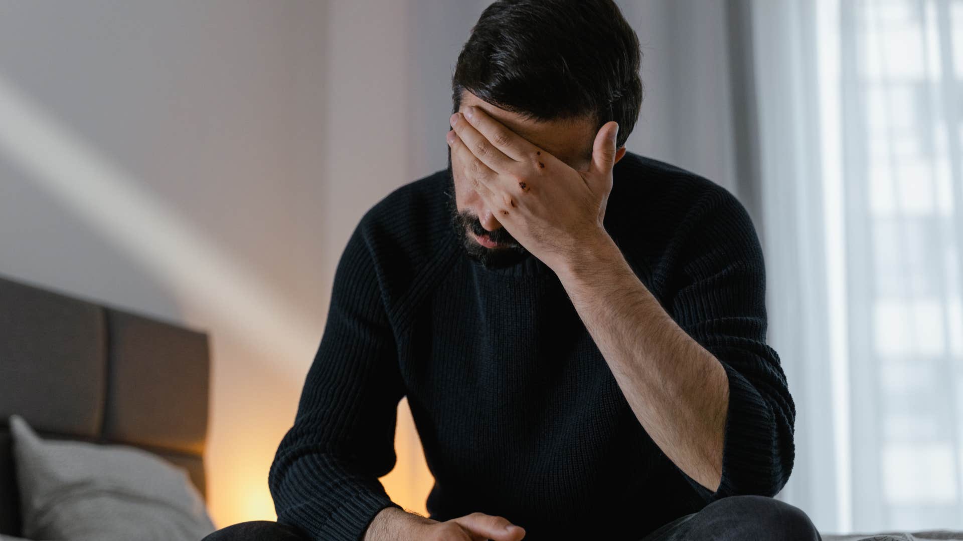 when a man is struggling but doesnt want you to know hell usually do these things without realizing he is sleeping less