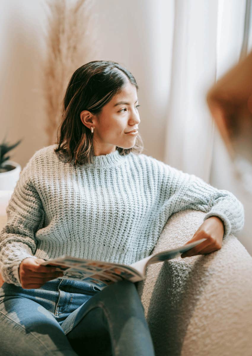 young woman knowing she's allowed to forgive her mental illness