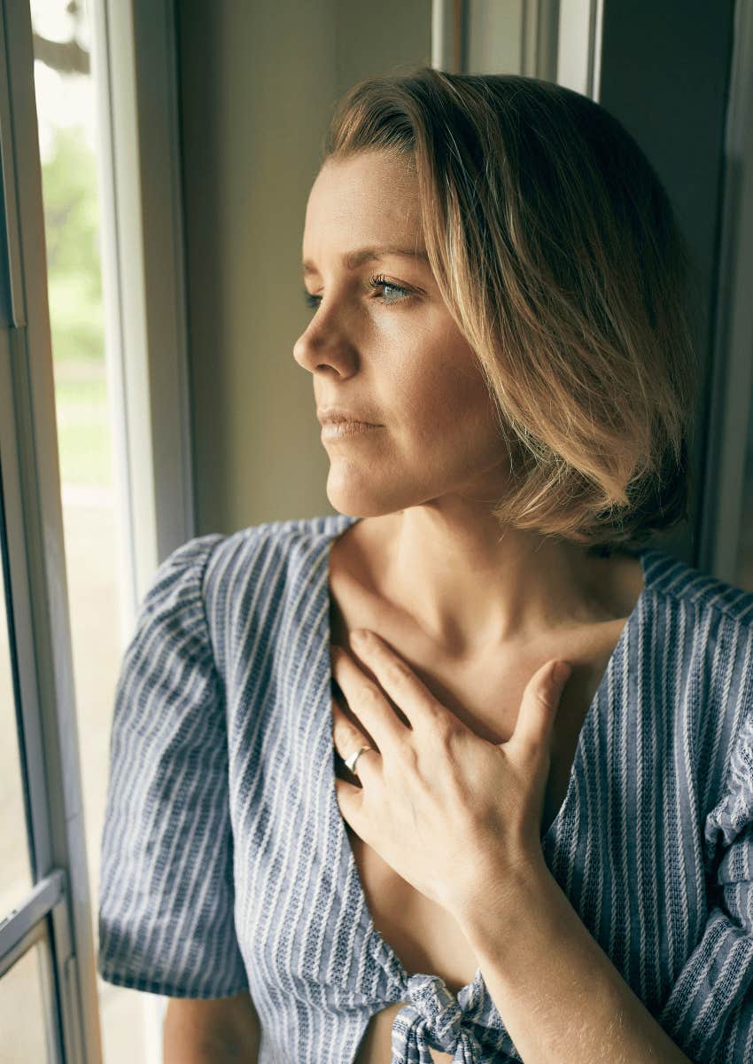 woman forgiving her emotional triggers when her emotions start to spiral