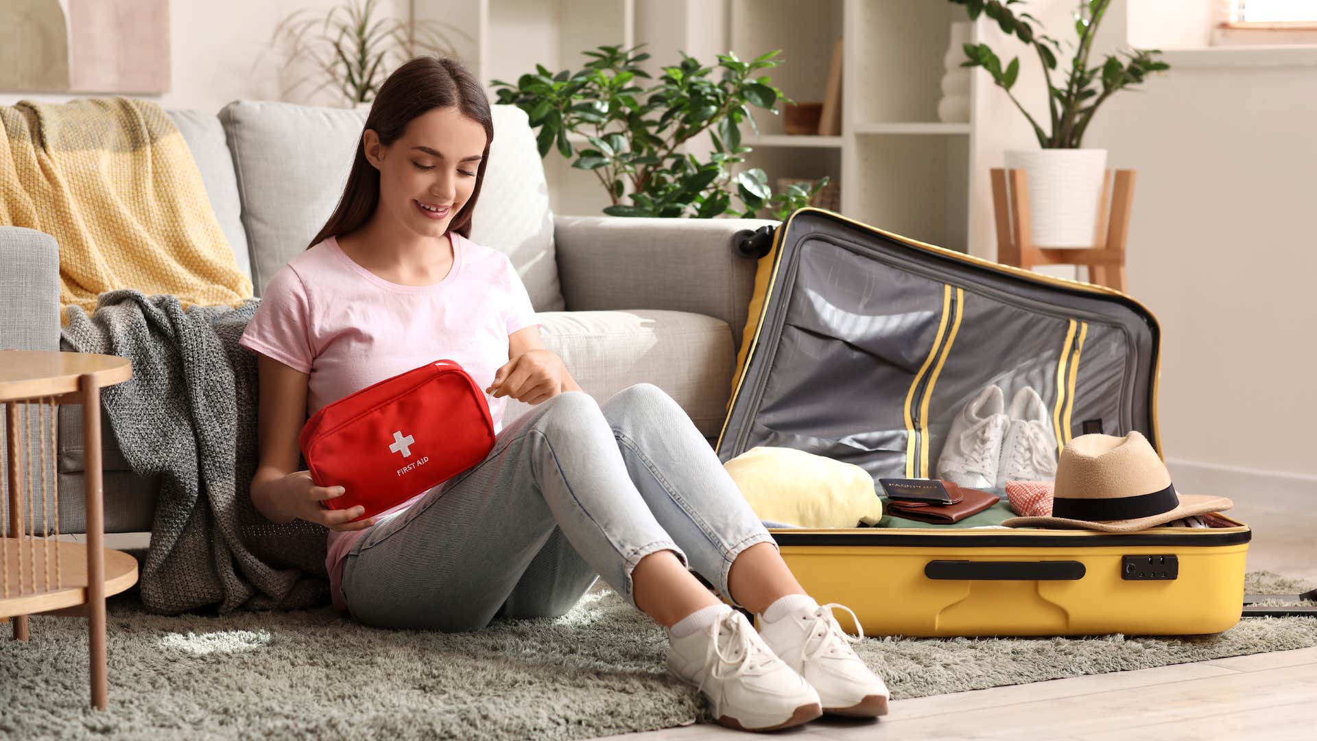 woman who married a blue-collar man keeping her first aid kit stocked