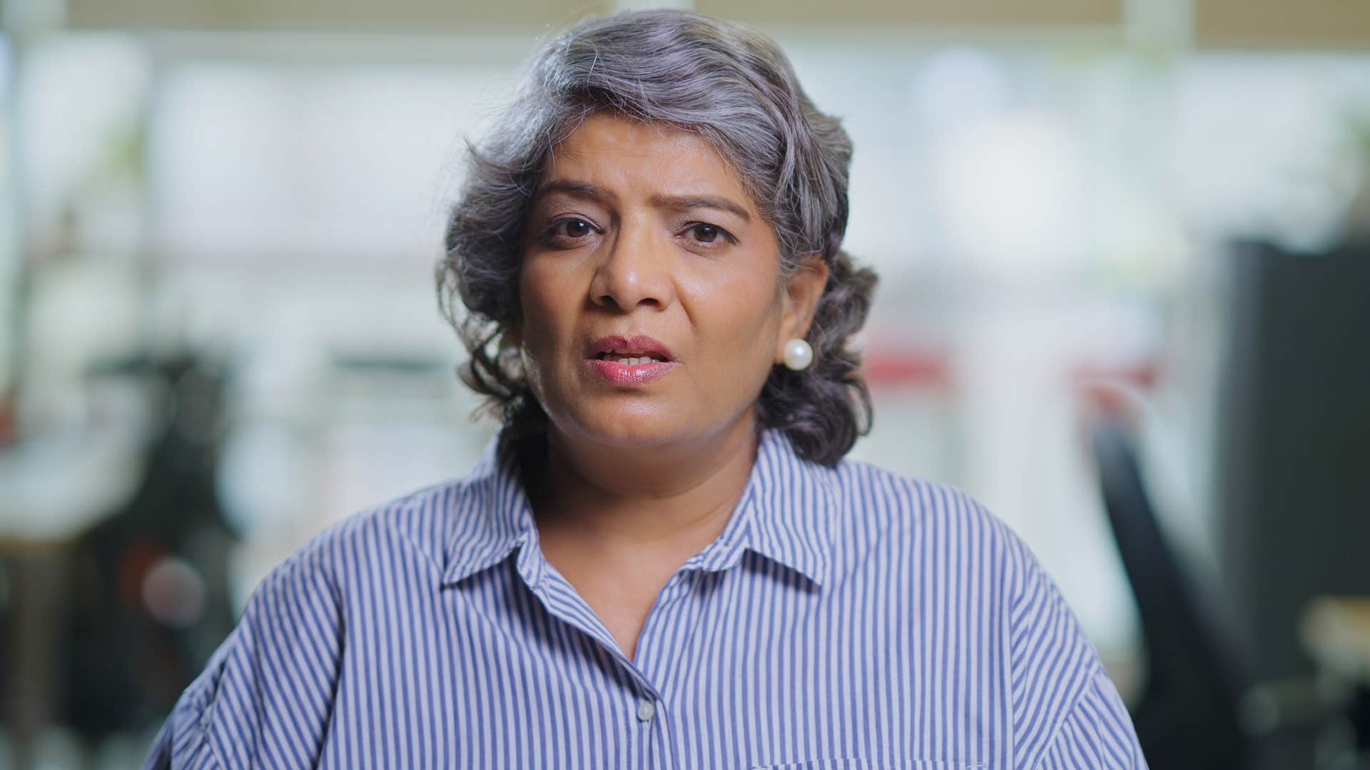 woman who intellectualizes her feelings looking annoyed