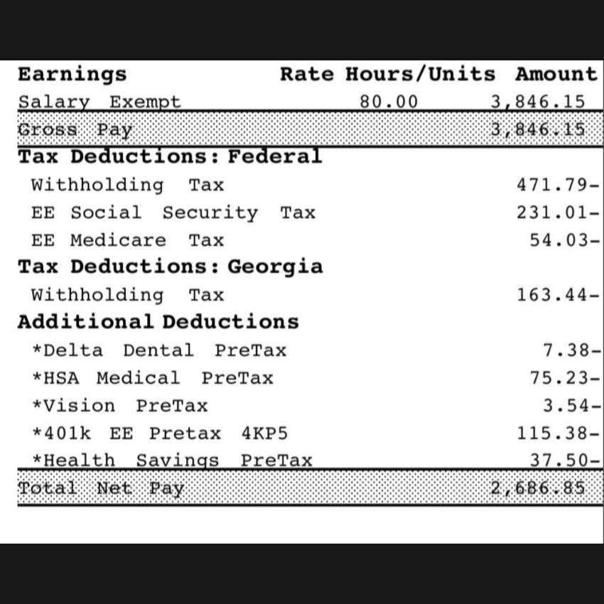 worker discouraged paycheck amount reddit