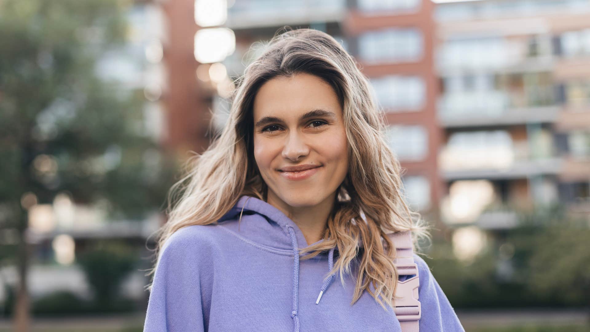 Woman whose parents taught old-fashioned values outside