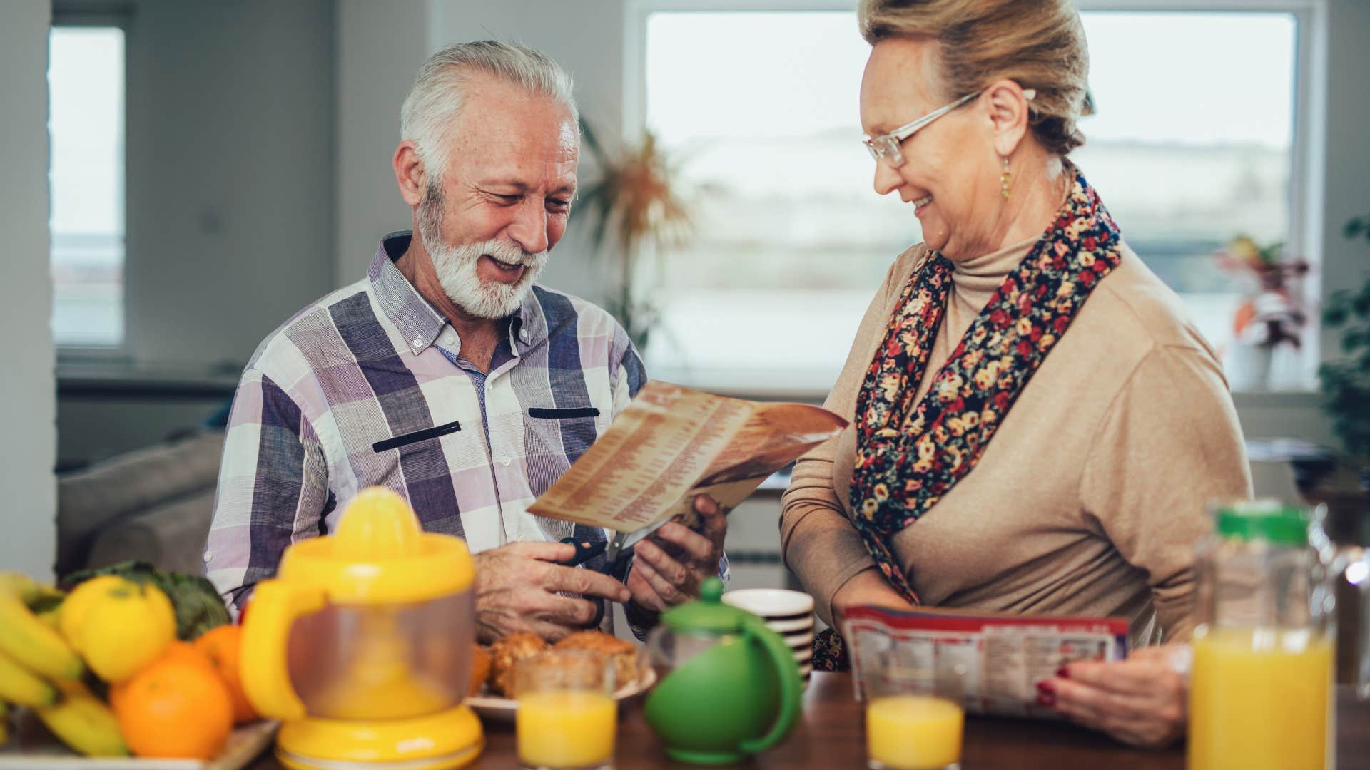 Happy couple after preparing for next day as habit