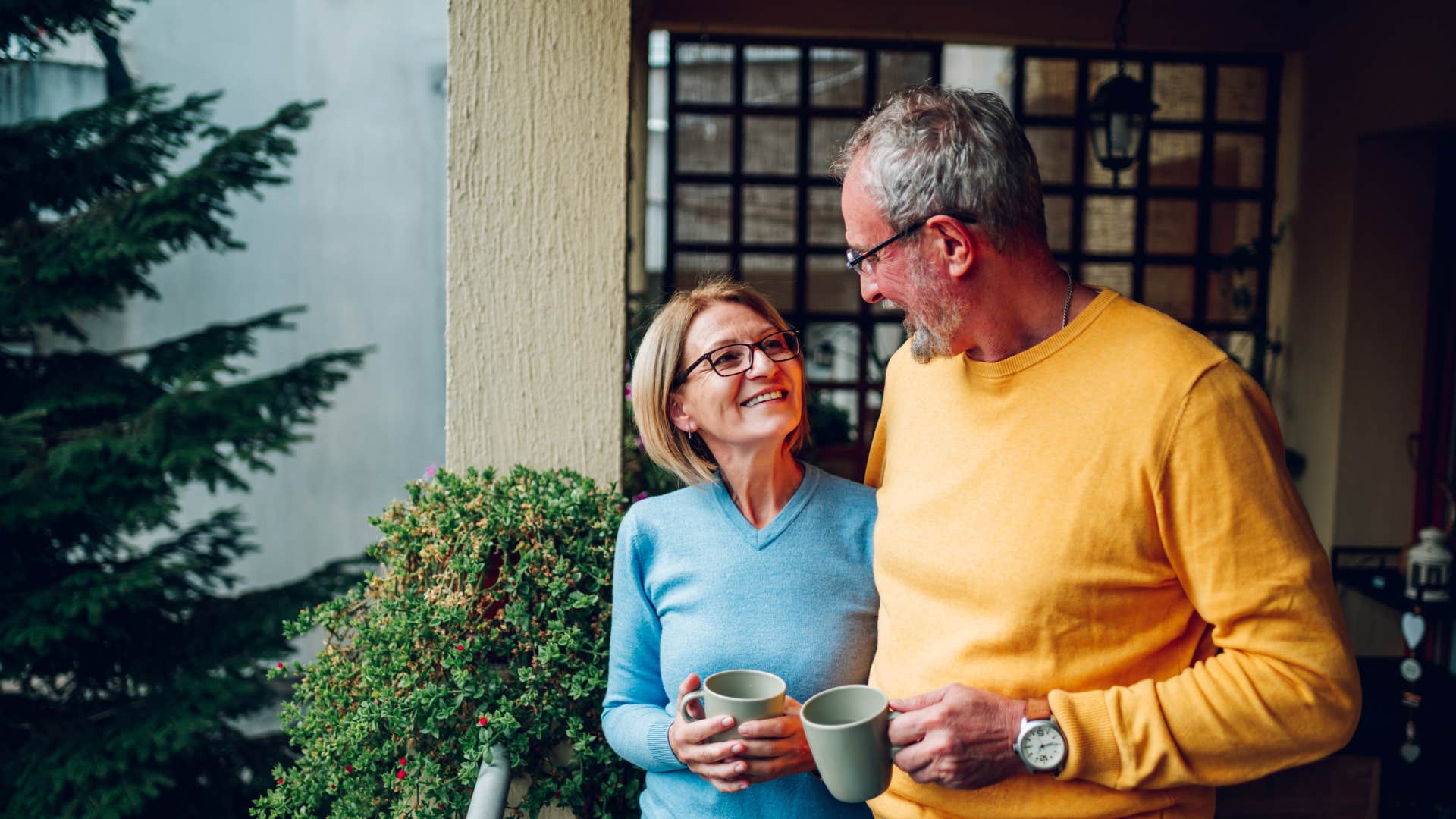 happy husband telling wife i'm proud of you