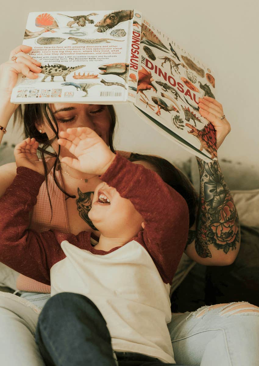 adult and child reading together