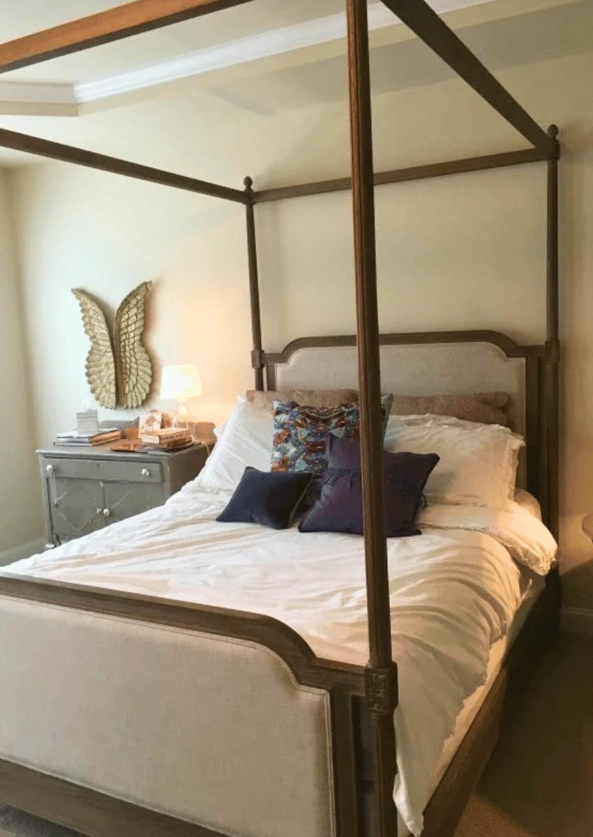 author's relaxing bedroom