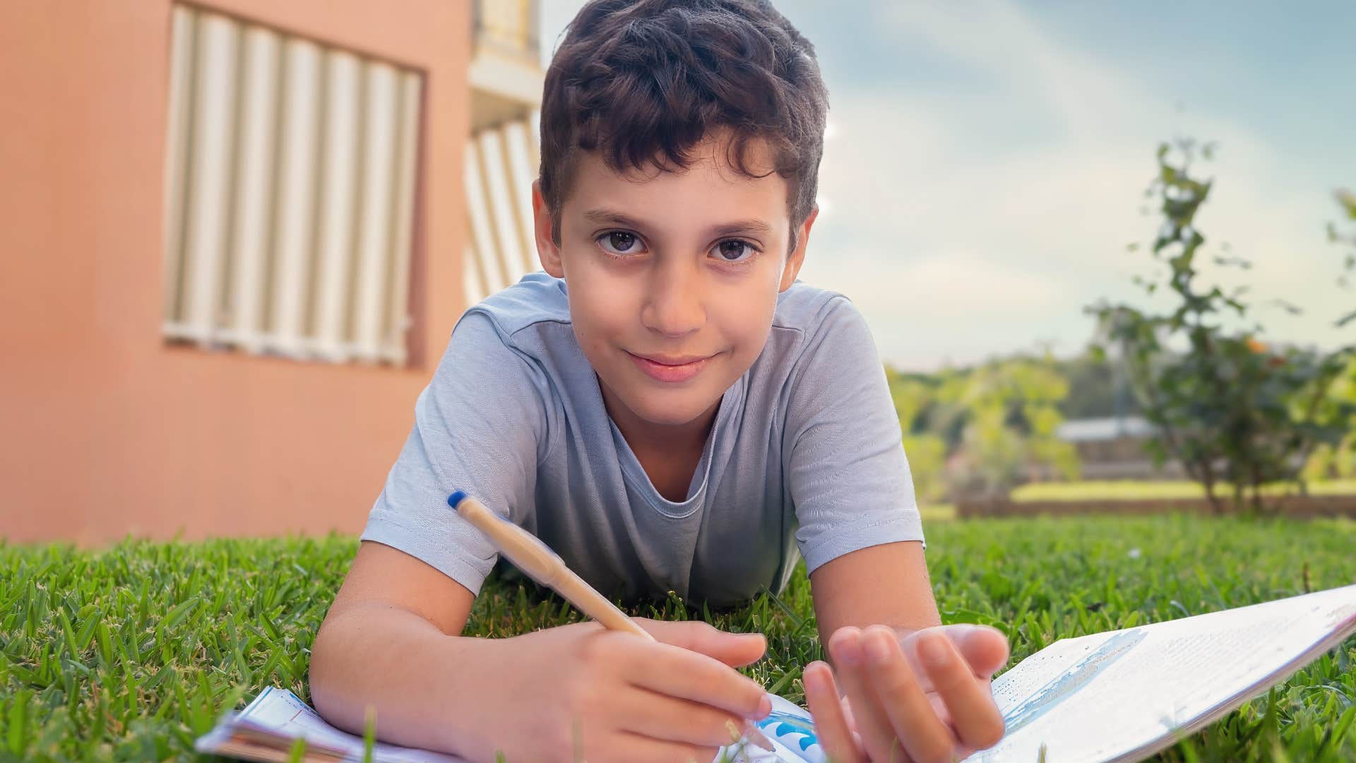 Little boy who became independent through practice at home.