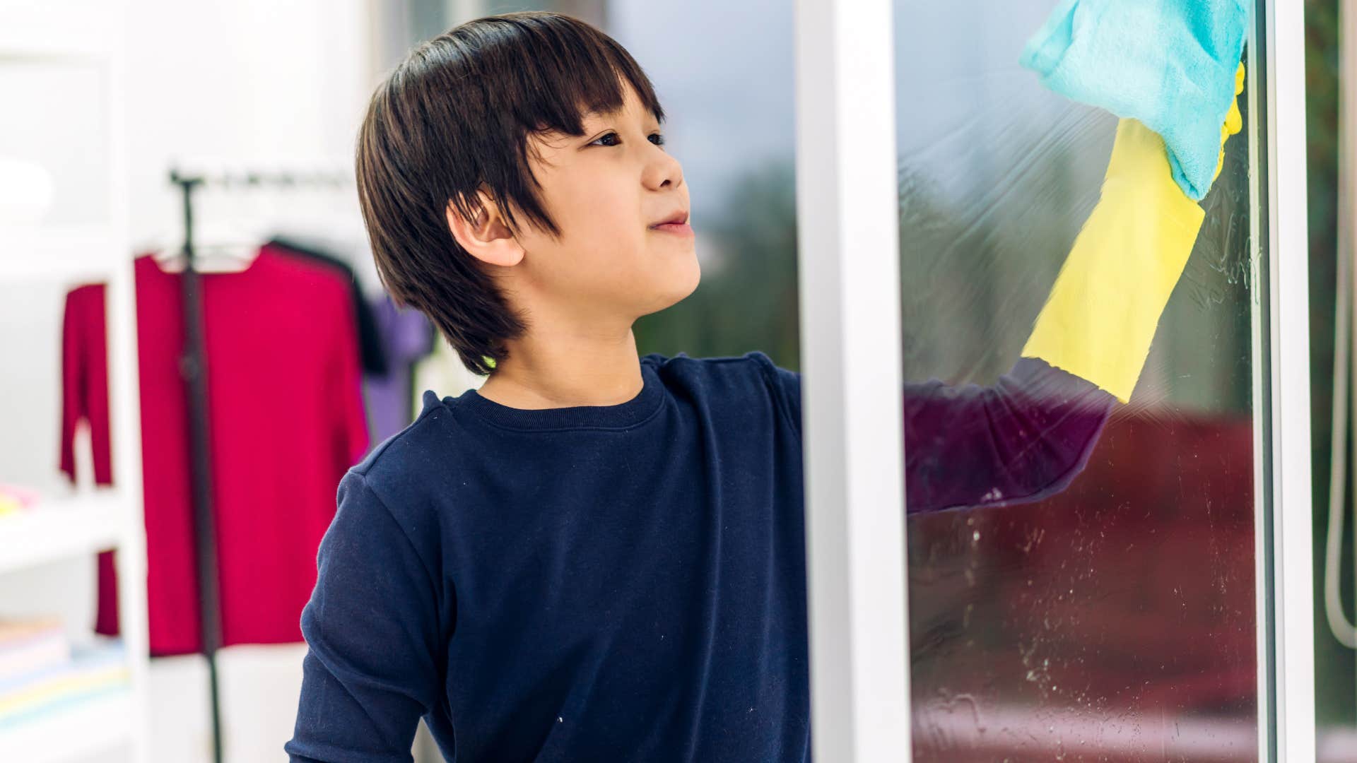 Little boy who became responsible through household chores.