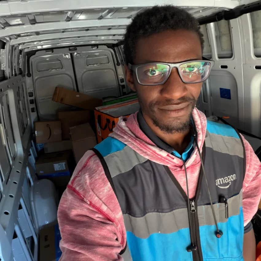 actor john christian love working as an amazon driver