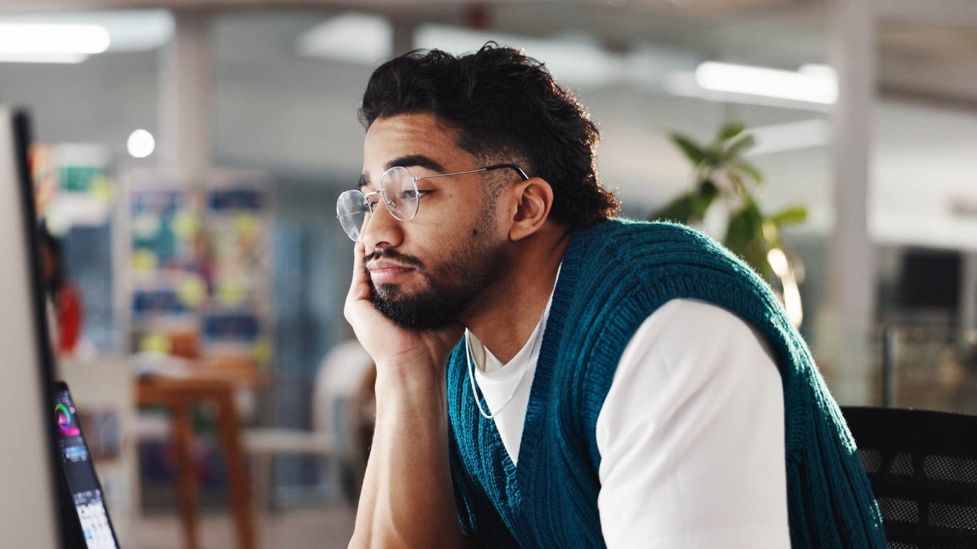 bored person at work showing trapped where they have outgrown