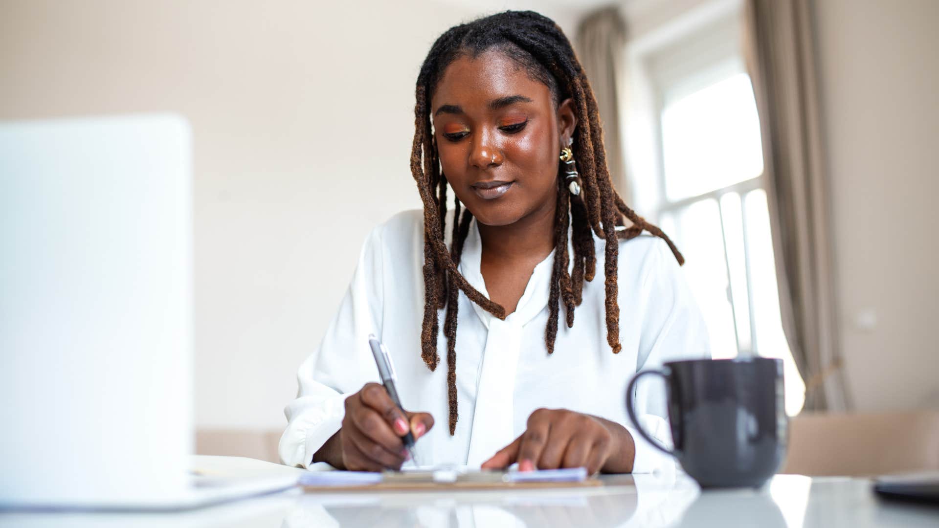 Focused person checks list showing mistake of applying too much