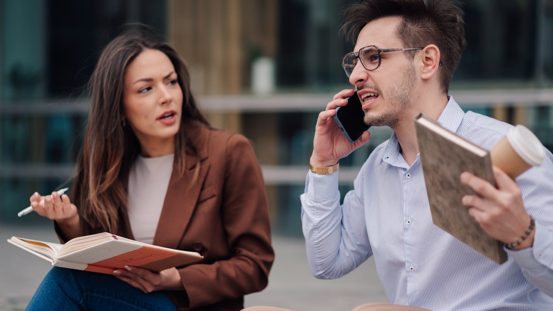 man making the conversation mistake of failing to show any reaction