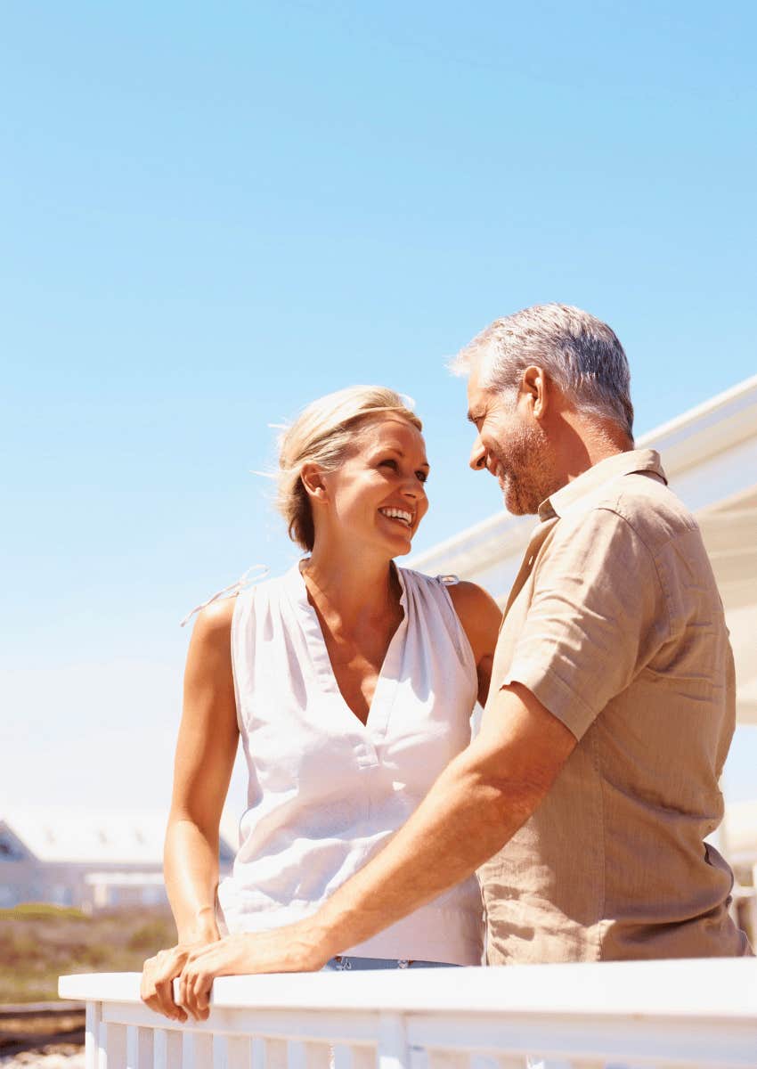 couple rediscovering each other by talking about their first baby