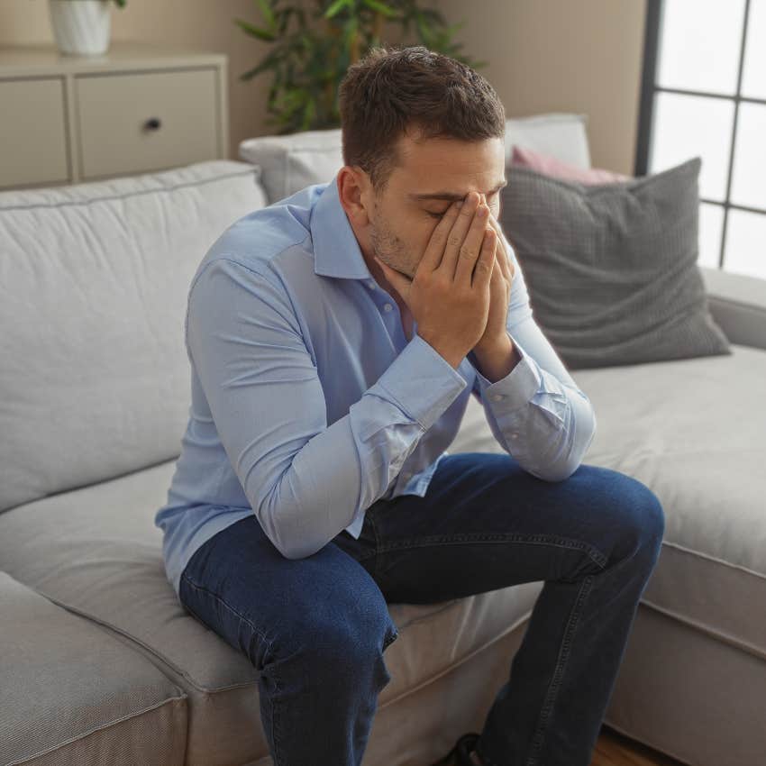 upset man struggling with emotions