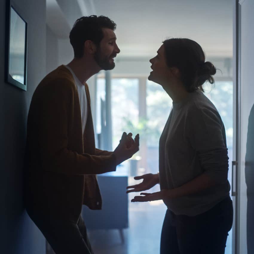 couple fighting because one partner is hiding their true self